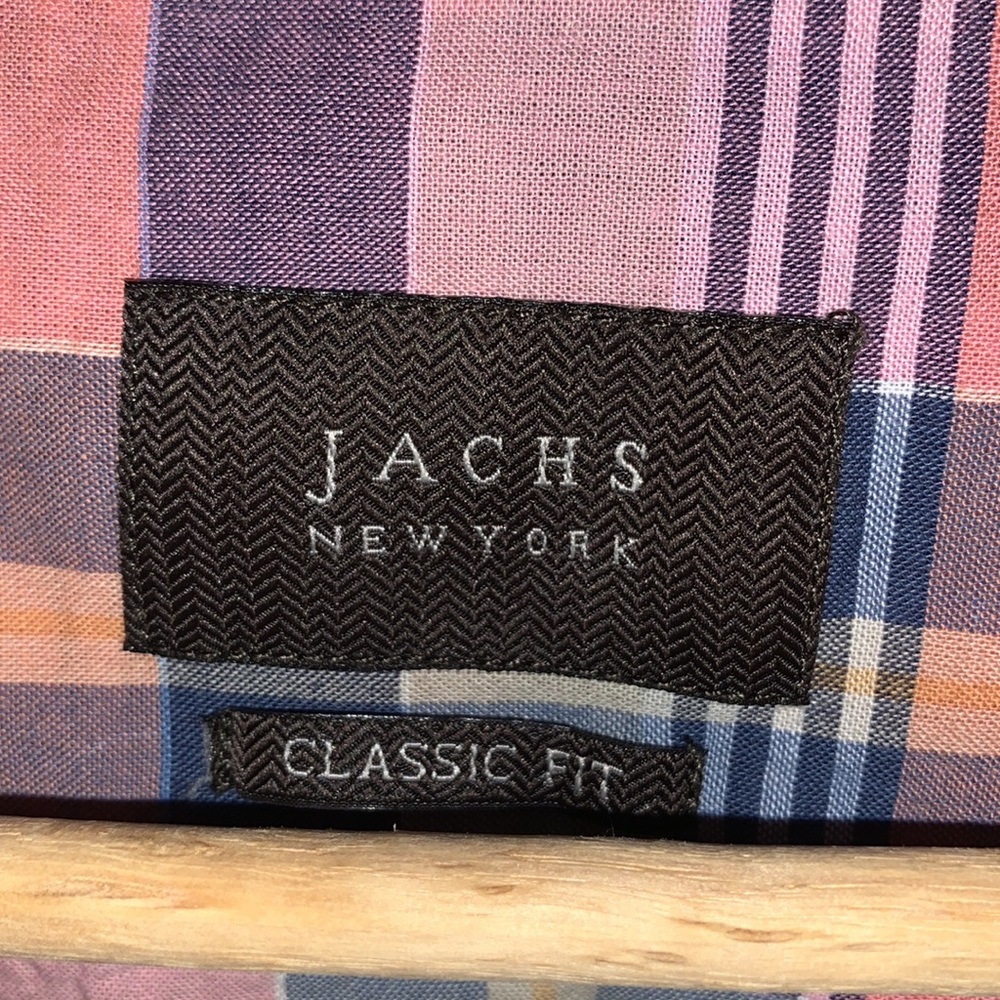 Jachs Pink Plaid Classic Fit Shirt - Picture 3 of 4